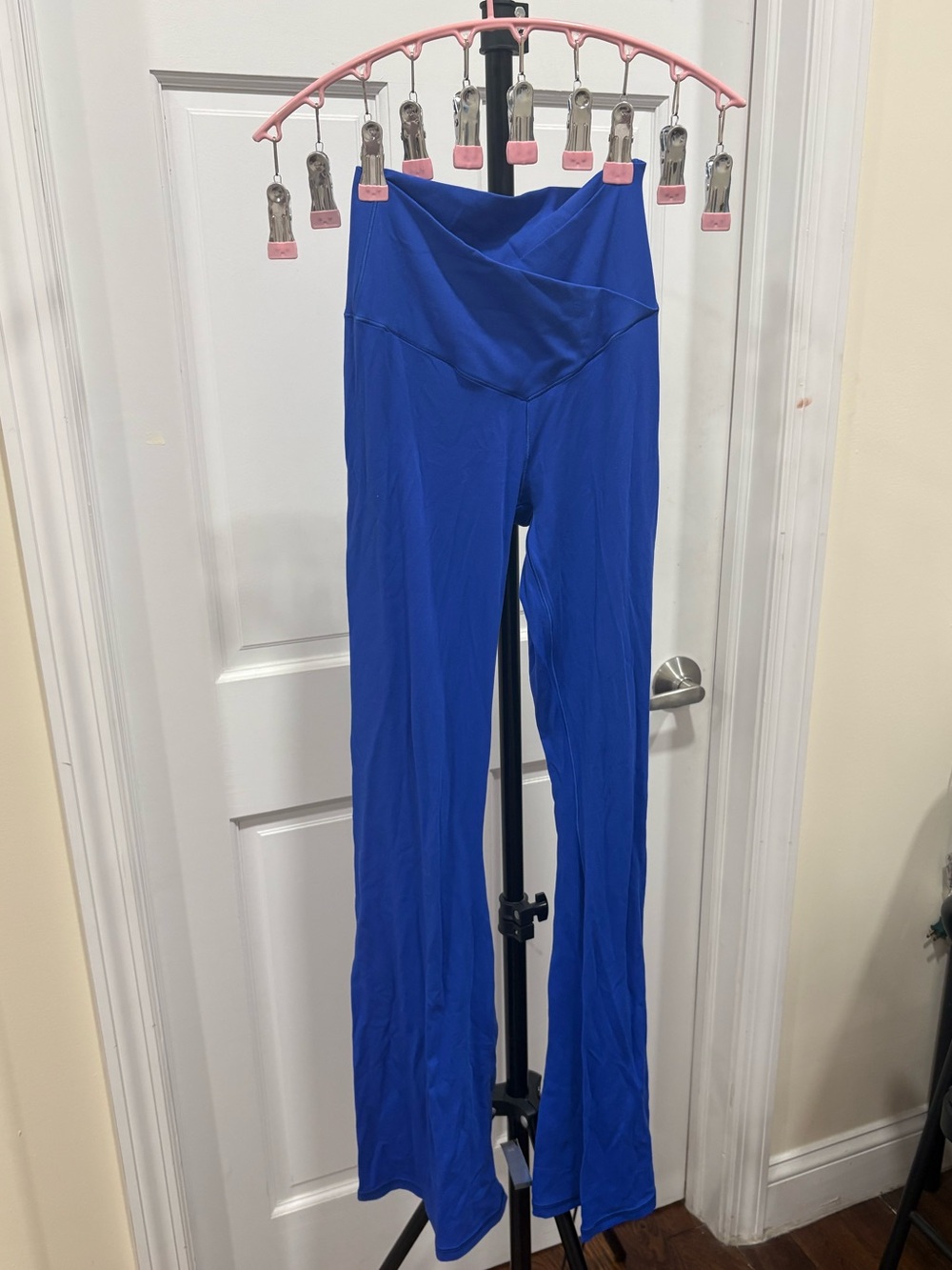 Aerie Blue Crossover Flare Leggings